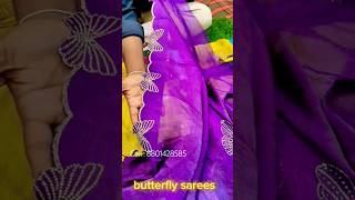 butterfly sarees 🌸 space silk with contrast blouse only 899rs #nunna #sareefashion #saree #sareelove