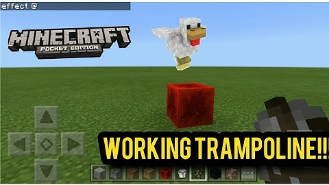 WORKING TRAMPOLINE IN MCPE!!!! Command Block Trick!