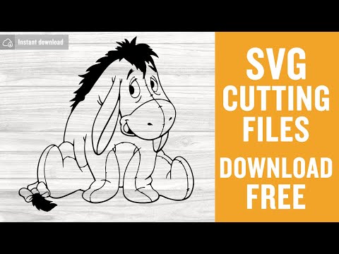 Eeyore Donkey Disney Svg Cutting Files for Scan n Cut Free Download