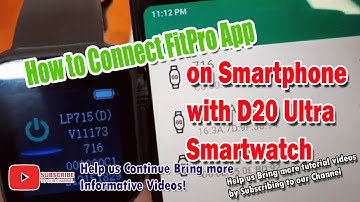 How to Connect FitPro App in Smartphone with D20 Ultra Smartwatch