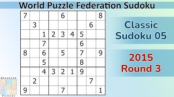 WPF Sudoku 2015 Round 3 - Classic 05