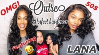 50$ Outre LANA Perfect Hairline Lace Front Wig Styling Ft. Boyfriend