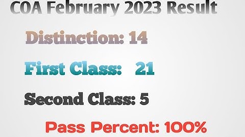COA result 2023 analysis | COA admission for August 2023 exam