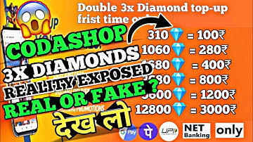 CODASHOP DOUBLE DIAMONDS FREE FIRE - CODASHOP 2X DIAMONDS REAL OR FAKE - CODASHOP 2X DIAMOND EXPOSED