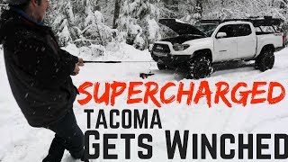 Winching SuperCharged Toyota Tacoma at Browns Camp Oregon