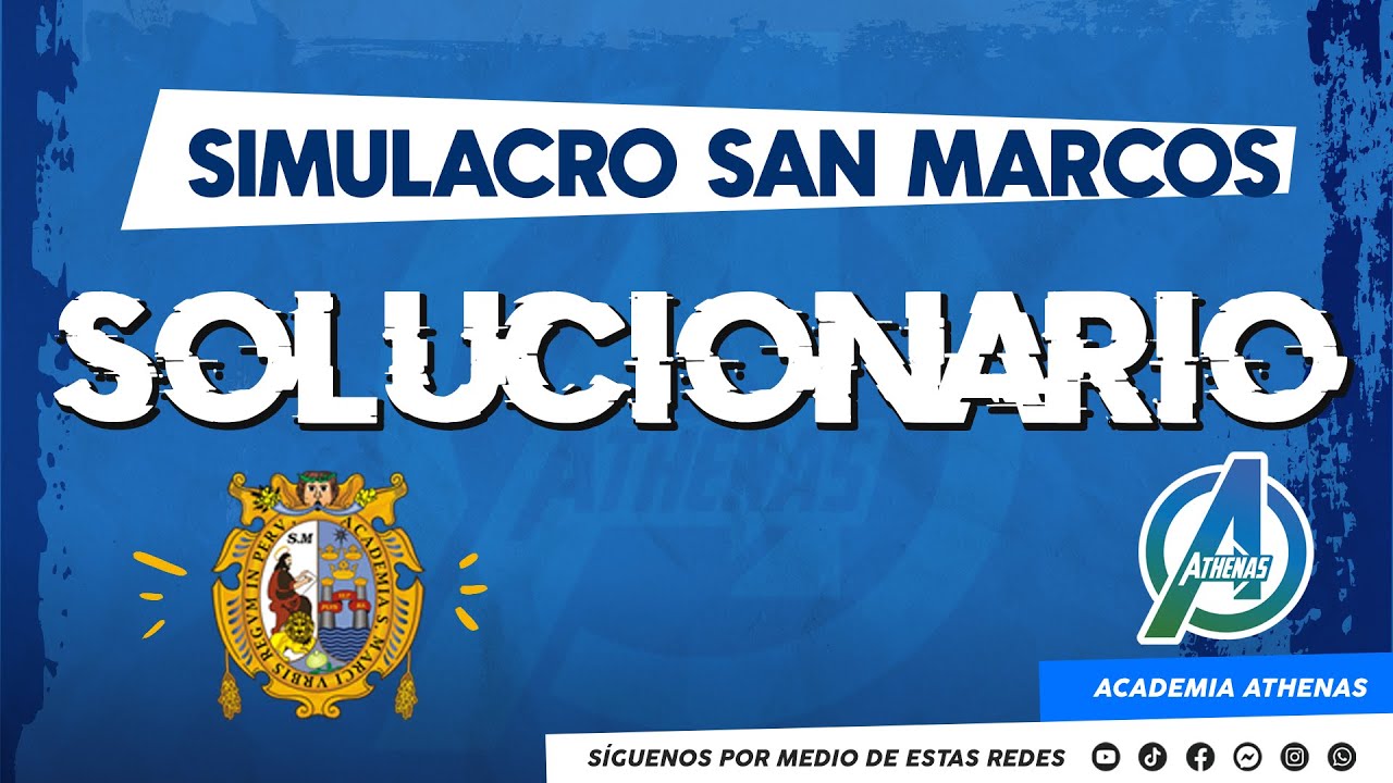 SOLUCIONARIO SIMULACRO SAN MARCOS YouTube SOLUCIONARIO SIMULACRO SAN MARCOS YouTube