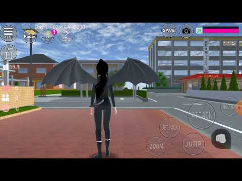 как зделать кровь в sakura school