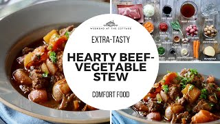 The best HEARTY BEEF VEGETABLE STEW!