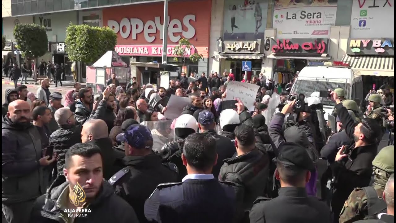 استقبلت احتجاجات الفلسطينيين الساخطين بلينكن في رام الله