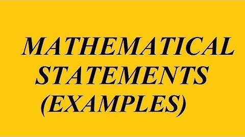 Mathematical statement(examples)#3