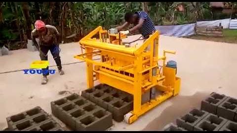 QMY4-30 big concrete egg laying brick machine, movable block making machine from YOUJU machinery