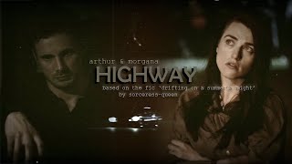 Arthur + Morgana | [Highway] (based on the fic 'Drifting on a summer's night') Resimi