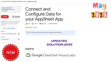 Connect and Configure Data for your AppSheet App || 2025 || #GSP910 #qwiklabs #qwiklabsarcade2025