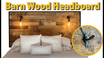 How to Build a RECLAIMED WOOD HEADBOARD with Built-In INDUSTRIAL LIGHTS