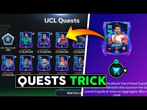 UCL EVENT NEW QUESTS GLITCH 🤐 FREE 95 CARDS 🤩 HOW TO COMPLETE MORE UCL QUESTS 👀 | UCL EVENT GUIDE 📝