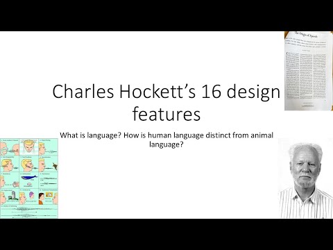 Βίντεο: Πόσα σχεδιαστικά χαρακτηριστικά υπάρχουν σύμφωνα με τον Hockett;