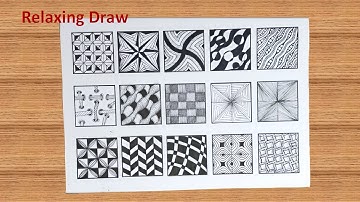 20 easy zentangle patterns , zentangle doodles for beginner // Part 2
