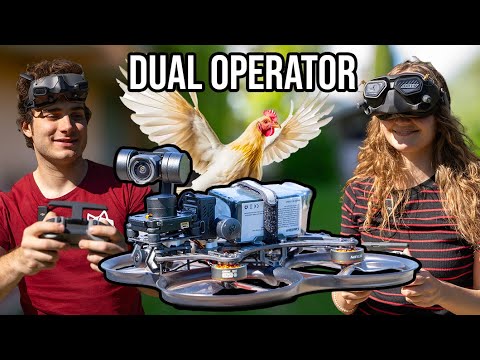 I Built a Dual Operator FPV Drone to chase Chicken  Hequav G Port Gimbal Review