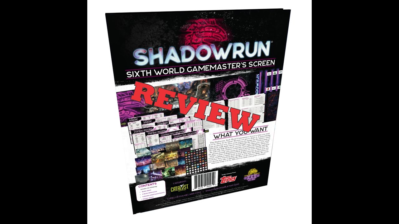 New Shadowrun, Sixth World Products On Sale: GM Screen, Cutting