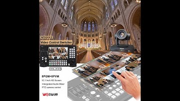 8 Channel Touch Screen NDI Video Switcher Mixer with PTZ Camera Control  WIN-JK30S