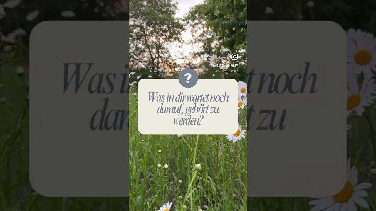 Was in dir wartet noch darauf, gehört zu werden? 