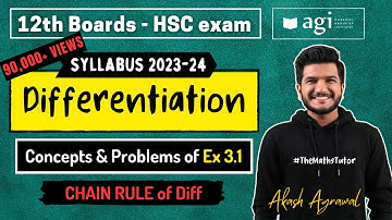 HSC Std 12 Commerce | Differentiation - Part 2 | Exercise 3.1 | Maths 1 | Syllabus 2023 - 24 | Akash