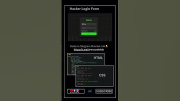 I made this Hacker Login Form with HTML CSS and 💥🌟#shortvideo #coding #htmlcss