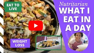 Find out what i eat in a day when i'm trying to lose weight on the
live nutritarian diet. one full day's worth of meals plus recipes if
you sign up fo...