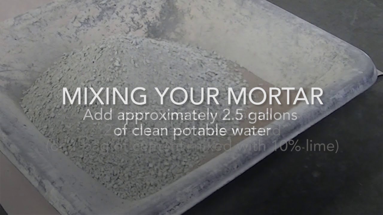 Stone Veneer Installation, Mixing Mortar ProVia YouTube