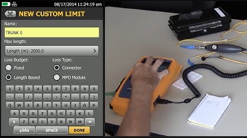 Custom fixed loss limits in the CertiFiber® Pro: By Fluke Networks