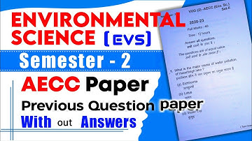BA SEM 2 Environmental Science Previous Year Question Paper |EVS Question Paper vbu|@techaudi ✒✒🌎🌎🌍