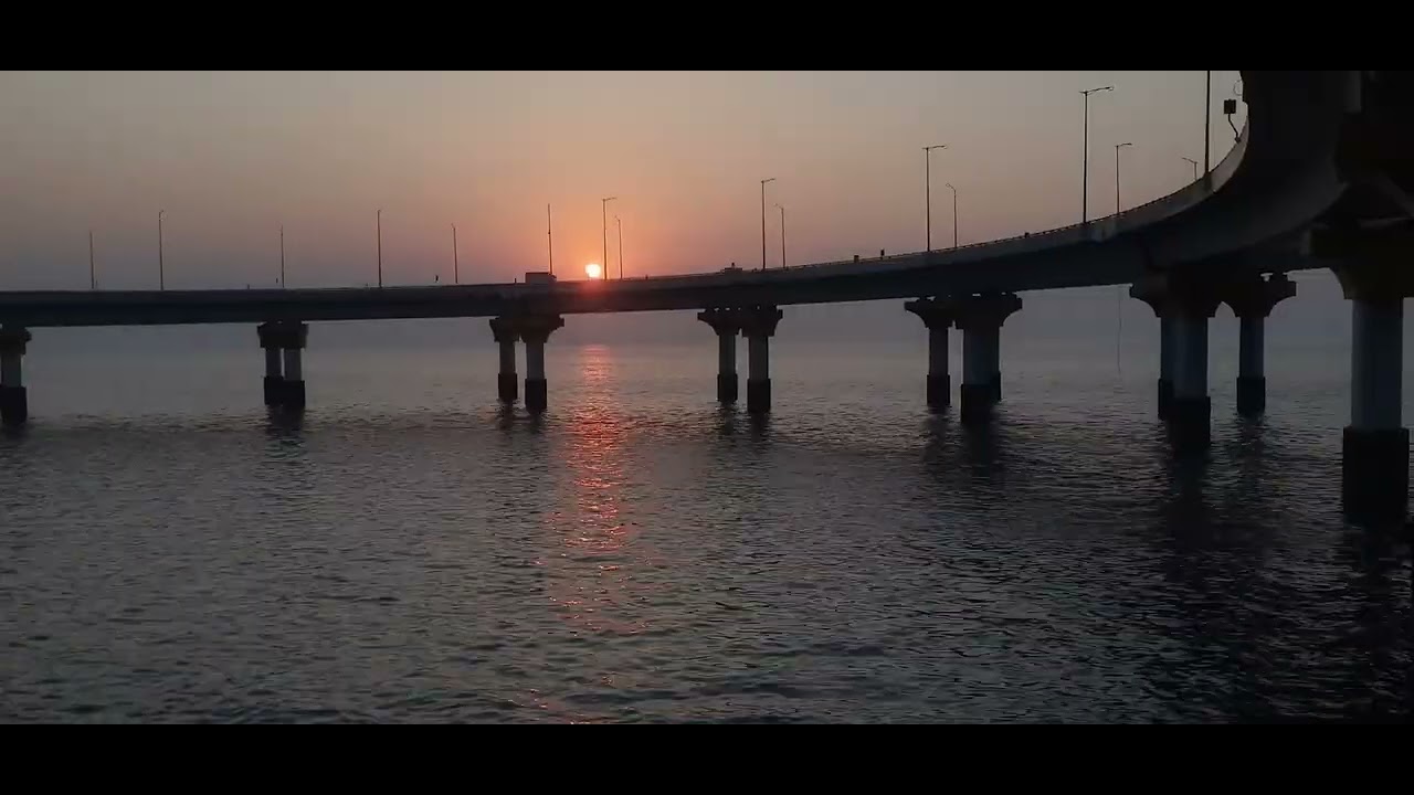 Sunset timelapse Mumbai Arabian  Sea Coast
