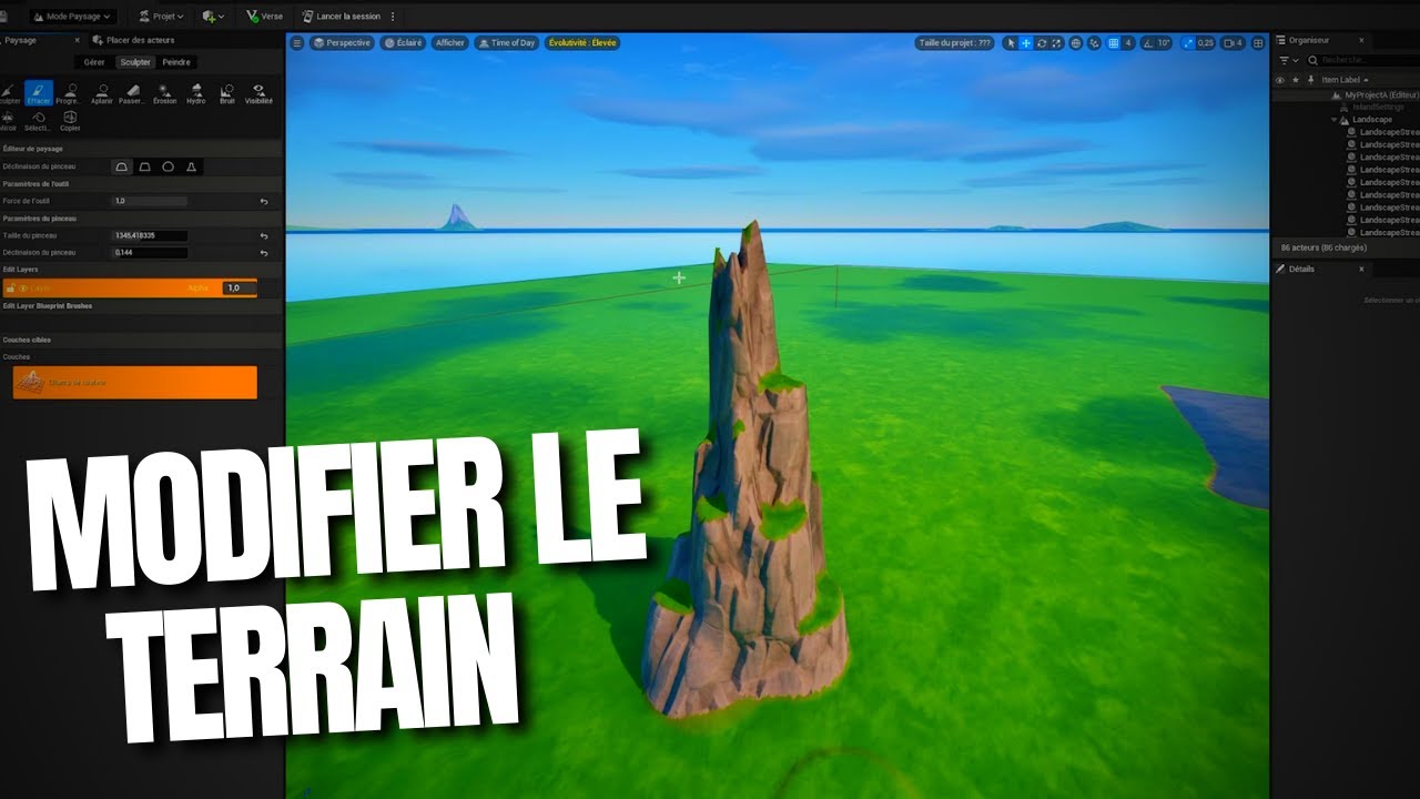 Modifier le TERRAIN (Montagnes, collines...) sur le CREATIF 2.0 Fortnite ! (Tuto débutant UEFN)