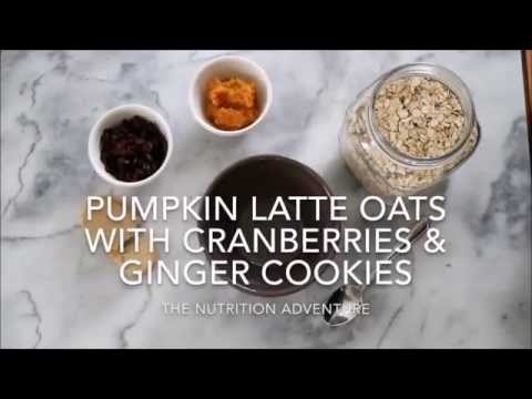 Pumpkin Latte Oats with Cranberries & Ginger Cookies