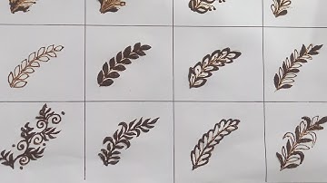Mehndi Class 4 | Different Henna Vines | How to learn basic mehndi  leaves or vines | Mehndi Course