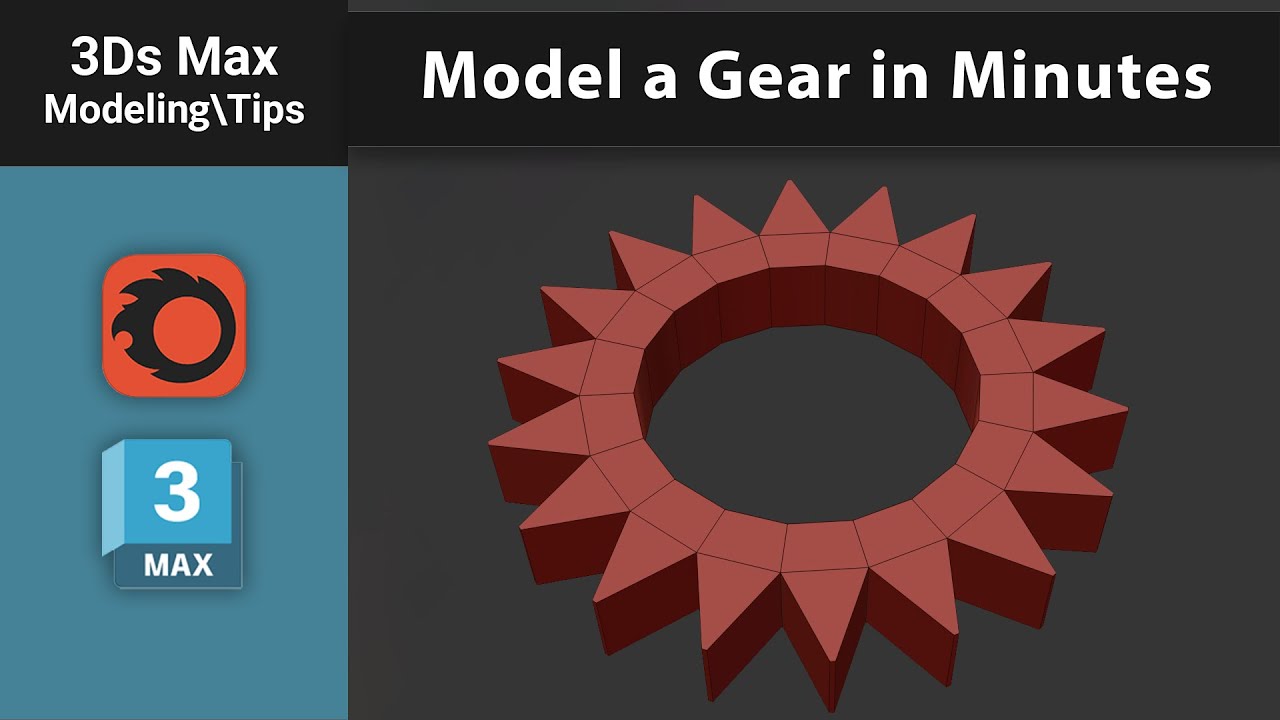 From Cylinder to Gear | Quick Modeling Technique in 3ds Max