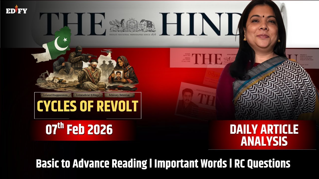 Cycles of Revolt  l 7th Feb 2026 l Edify English Hub l Reading Comprehension l Vocabulary l Grammar