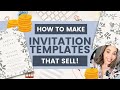 Tutorial: How to create wedding invitations that sell on Etsy 💰Digital Products to sell online