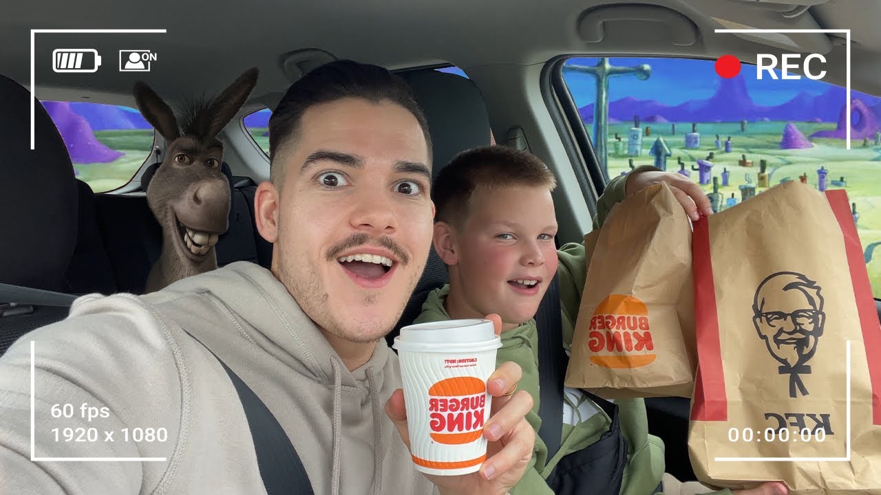 24 ÓRÁIG GYORSÉTTERMI REGGELIKET ETTÜNK 🥞🍟 MÁRSZELLAL 👦🏼│DRIVE MUKBANG