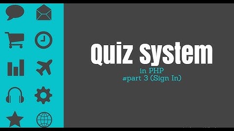 Online Quiz System Project in php   part  #3