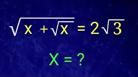 Nice Radical Problem |Math Olympiad Question |Can You Solve This? |Algebraic expressions |Math 