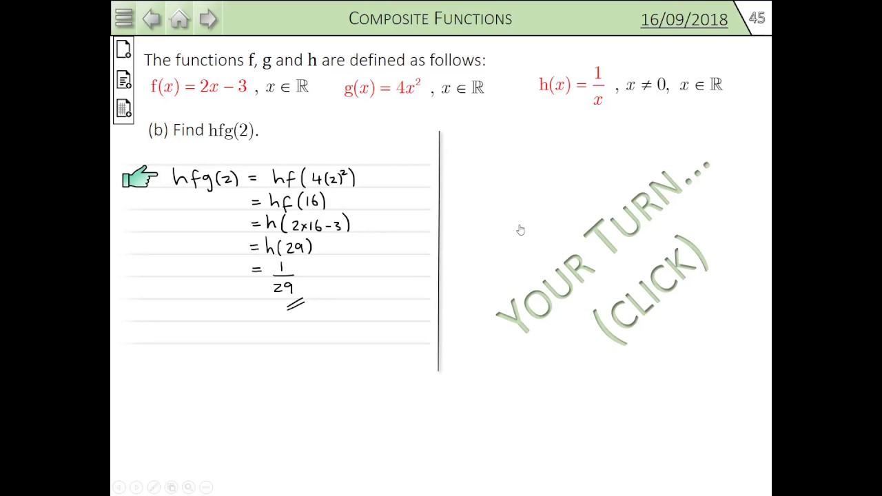 A Level Maths 4. Functions Composite Functions YouTube