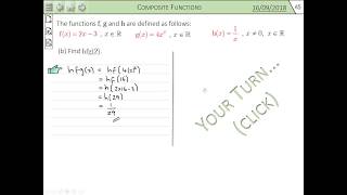 A Level Maths | 4. Functions - Composite Functions