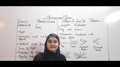 Metropolitan School June Session 1 Class 5 Science Lesson