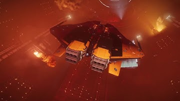 Elite: Dangerous | Performing a rescue mission in a starport damaged after a Thargoid attack.