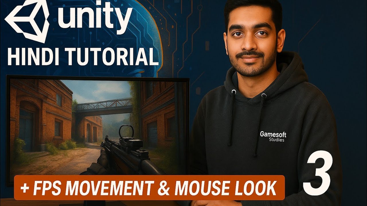 Unity Hindi Tutorial #3 | FPS Movement & Mouse Look Script | Learn Game Dev from Scratch!