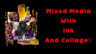 Mixed Media With Ink And Collage!! #artdemo #painting #mixedmedia #collage #art #handmade