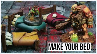 Crafting Miniature Beds Scatter Terrain for D&D and Tabletop Wargaming