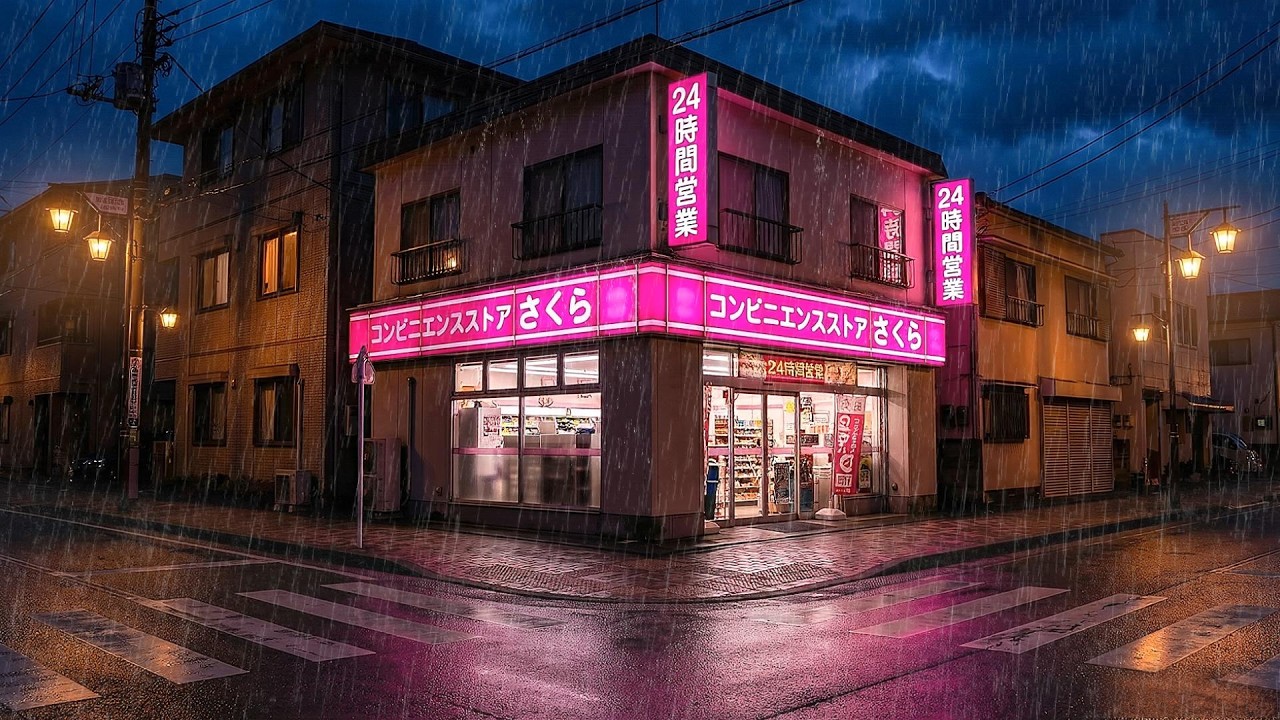 Tokyo After Midnight 🌙 Cozy Neon Rain Café Lofi for Deep Focus, Study & Sleep