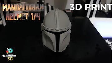 The Mandalorian Helmet 1/4 Timelapse - 3D Print